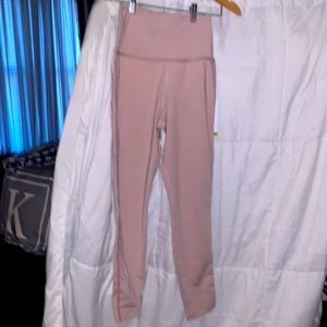 dust pink nike yoga high rise leggings